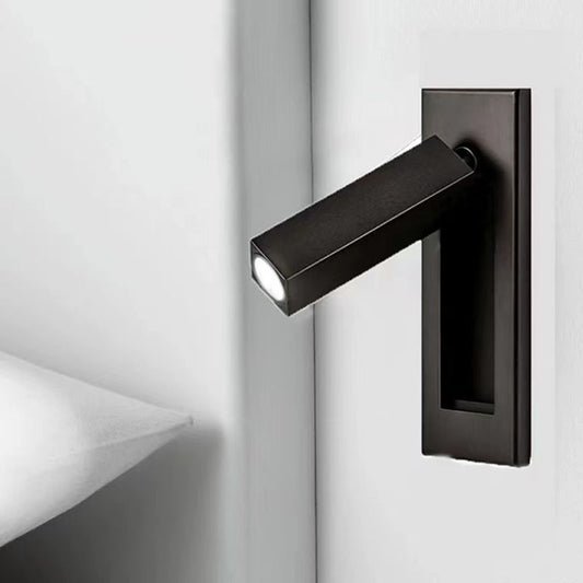 Arisha Modern Rotatable Bedside Sconce, Cylindrical/Square